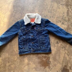 Levi's Kids Denim Jacket with Sherpa Lining